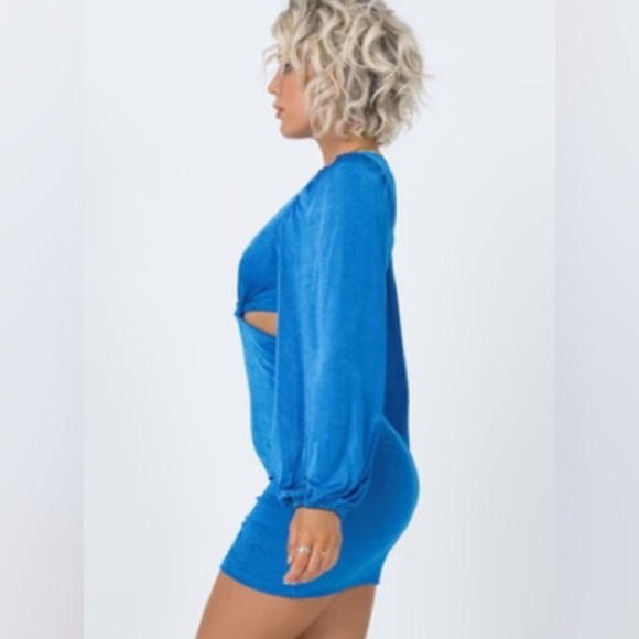 Princess Polly Royal Blue Long Sleeve Dress - Picture 8 of 9